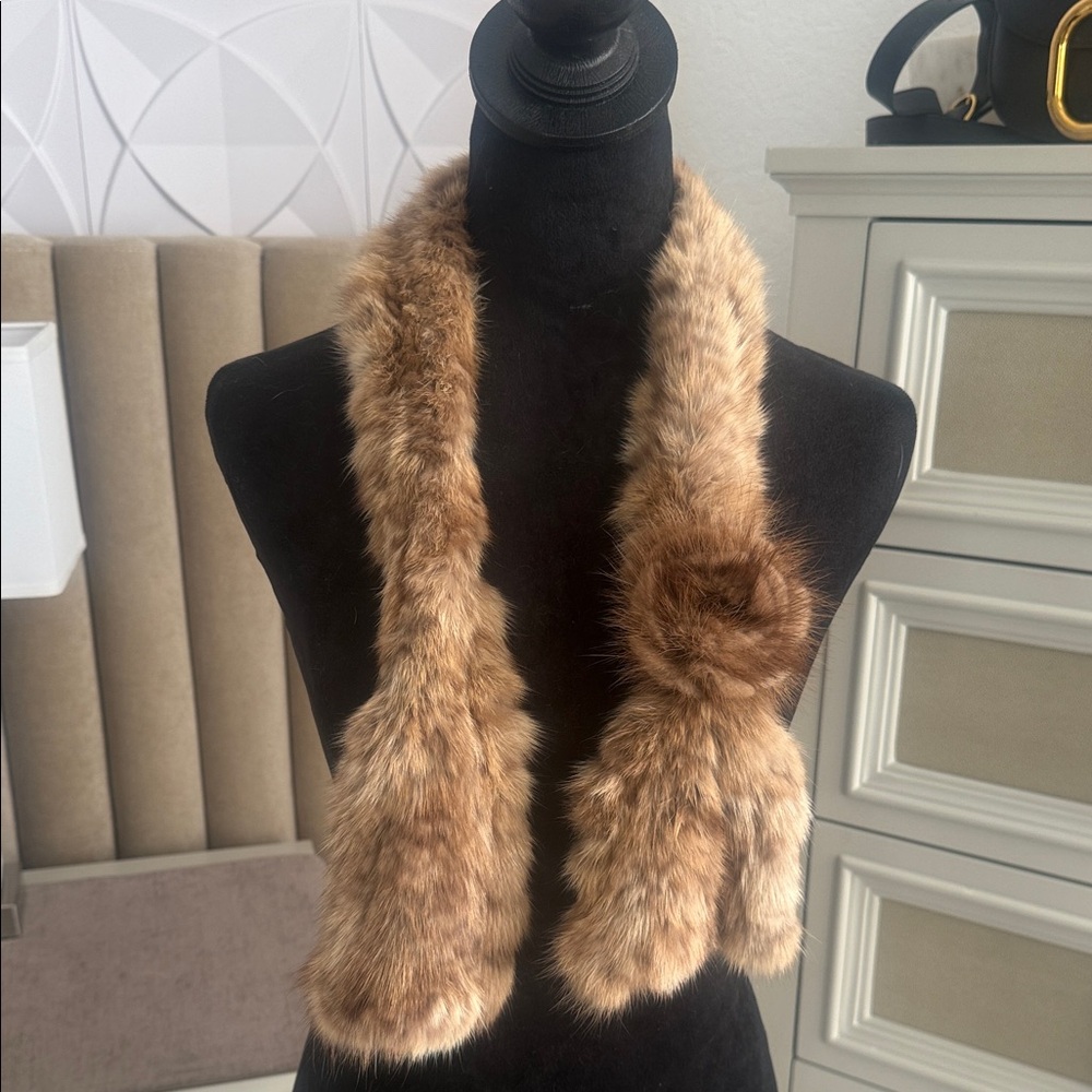 Real fur scarf